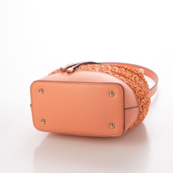 GUESS LIGURIA CROCHET STRAW BUCKET BAG - BRAND NEW with original DUST BAG - CORA - Picture 4 of 8